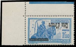1933 'C&ocirc;te d'Ivoire' Overprints on Upper Volta 2c with Overprint Misplaced, Overprint Double and Overprint Inverted, 4c with Overprint Double (**) and 1fr50c with Overprint Inverted (**), Dallay Cat &euro;475 (2006). (5)