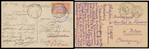 Mostly pre-WWII covers selected for the destinations with other French Community including Lebanon, Indo-China, Guinea & Dahomey etc, also to Paraguay, Belgian Congo (WWI with Belgian Forces No 11 cds in blue), Russia, Cuba, Rumania, Costa Rica, Gold Coas