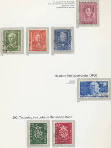 1949-95 cased three volume USED collection, also on quality Michel hingeless pages, reasonably complete as per album pages, includes the better earlier commemorative and Charity issues, M/Ss etc, generally very fine. (100s)