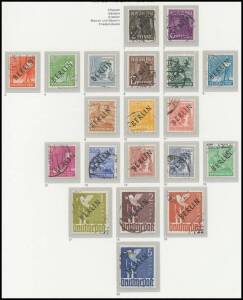 1948-90 the companion used collection complete as per Michel album pages to 1965 then a few gaps, includes the 'BERLIN' Black & Red overprints (without certificates, offered "as is"), 1949 Charity singles & M/S and the three Freedom Bell sets as well as t