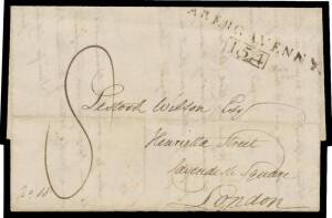 Album of annotated pre-stamp mail including two 1787 entires with Dockwra handstamps, Bishop Marks on entires comprising London of 1713 (13mm), 1754 (16mm), 1779 (18mm) and Edinburgh in red of 1792 (16mm), 1799 x2 (21mm & 19mm), also 1798 with curved 'LEE
