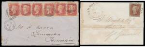 Three volumes of 1840s-1870s material with emphasis on the numerous series of numerals & duplex postmarks issued to London offices with lots of lovely strikes on piece & a good range of covers etc, noted '10' Maltese Cross on 1843 entire, '6'-in-diamond-i