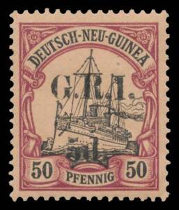 1914-15 5mm Spacing on German New Guinea '3d.' on 25pf (unmounted) to '5d.' on 50pf SG 22-25, well centred, lightly mounted, Cat &pound;800+. (4)