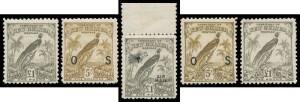 1931-34 Birds the six issues SG 150-203 and O31-54 complete, generally very fine with a few being unmounted, Cat &pound;1700. (82)