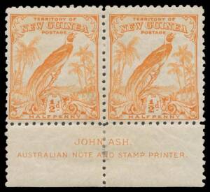 1931-34 Birds 1932-34 Undated Airs &frac12;d orange with the Overprint Omitted imprint pair, minor blemishes, Cat &pound;200++ (as singles). Very scarce.