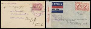 Batch of mostly philatelic covers but with commercial items including 1925 to NSW with huge 'POST OFFICE/ 24OCT1925/KAVIENG' cancel, 1929 Printed Matter 1d rate to the USA (very scarce), 1936 registered to Austria with 6d Bird & crude 'R WAU' cachet, c.19