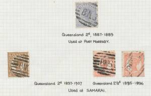 The mostly mint balance of RAD Heward's collection on annotated display pages with Queensland 2d 2&frac12;d rose-pink x2 & 3d all used in BNG, 1907-10 Lakatois array with many varieties & complete sheets of 1d & 4d, a few other low denomination sheets, etc, cond