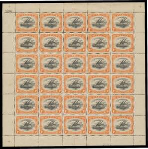 1907-10 Small 'PAPUA' complete sheets of 30 comprising Watermark Upright Perf 11 1d & 2&frac12;d x2 (one with the watermark inverted), Watermark Sideways Perf 11 with Crown to Left &frac12;d, 1d, 2&frac12;d & 4d or Crown to Right 2d 4d & 6d, and Watermark Sideways Perf 12&frac12; &frac12;d