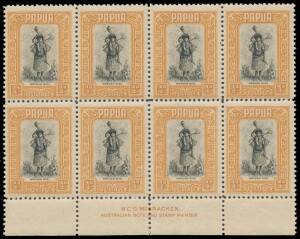 1932 Pictorials &frac12;d Motuan Girl McCracken Imprint block of 8 (4x2), unmounted, Cat &pound;136++ (mounted).