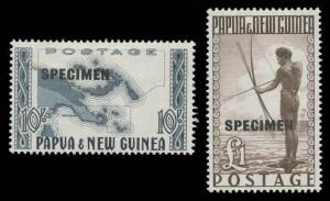 1952-87 collection with mint/used pre-decimals on annotated pages including a group of Australia used in Papua New Guinea, 10/- Map & &pound;1 Fisherman * and overprinted Specimen duo * plus a few FDCs, 3 stockbooks of used in various quantities including high 