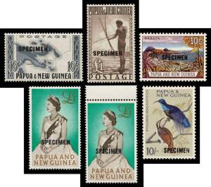 1952-97 collection complete as per Seven Seas hingeless pages including 'SPECIMEN' Overprints & Emergency Surcharges, unmounted. (100s)