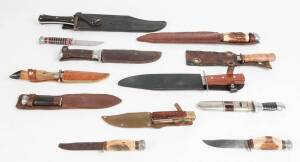 Bowie & Hunting knives, mainly 20th Century. (25 items)