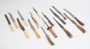 Carving knives, kitchen steels & carving forks, 19th & 20th Century. (75 items)