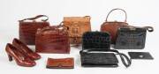 Vintage handbags & purses including fine crocodile examples. (27 items)