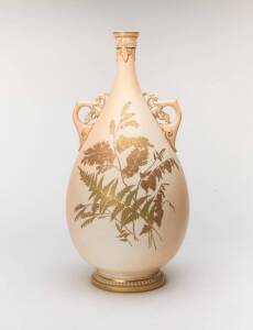 Royal Worcester porcelain vase (base drilled for lamp fitting). 42cm