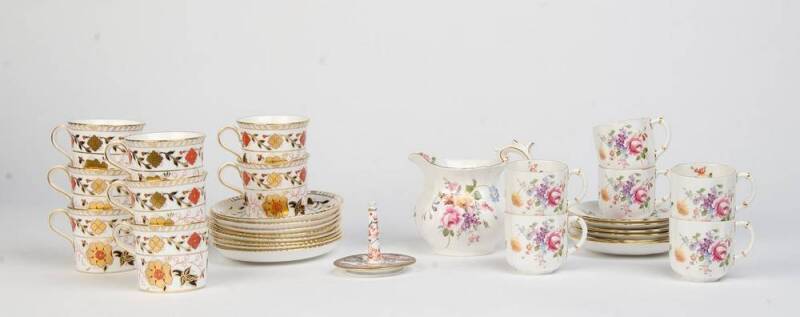 Crown Derby coffee ware,  jug, ring stand & tea ware. (30 items)