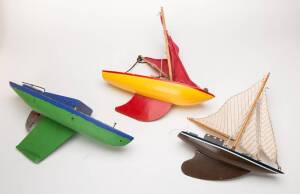 Model Boats. Group of 6 including an English "Star Yacht", mid to late 20th Century