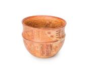 Mayan polychrome pottery vessel, late Classic period, 600-900 A.D., Central America. Diameter 14cm.