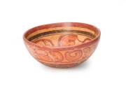 Mayan polychrome pottery vessel, late Classic period, 600-900 A.D. Central America (repaired). Diameter 19cm.&nbsp;