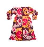 An Uzbek ikat silk and cotton robe - 2
