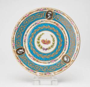 SEVRES Napoleon cabinet plate, 19th Century. 27cm diameter