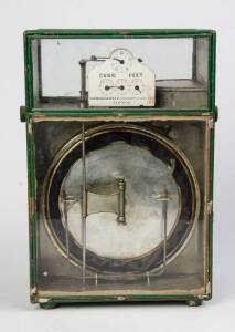 "Thomas Glover Dry Gas Meter" with Clerkenwell London address, circa 1866. 38cm high, 29cm wide, 20cm deep