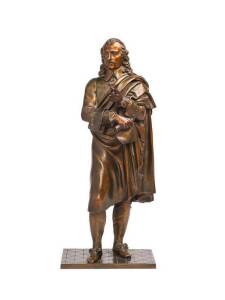 A fine French bronze statue of a scholar, 19th Century. 38cm
