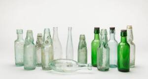 Antique & vintage bottles, beer, cordial, torpedo & lemonade bottles including "Moore" of Daylesford. English & Australian. (40 items)