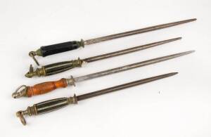 Antique German chefs kitchen steels by F.DICK. (4 items)