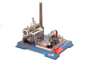Wilesco D16 German toy steam engine in original box, mid 20th Century.