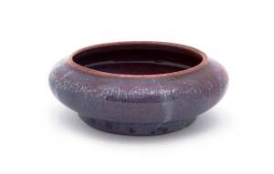 Chinese brush washer in Sang de boeuf (flambe) glaze, early 20th century, Republic period. 12.5 cm diameter. Provenance: Sotheby's Melbourne November 2004 (Private Collection).