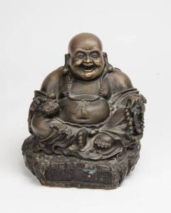 A bronze Buddha, 20th century.