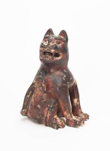 Ceramic Himalayan guard dog statue, 19th Century. 22cm