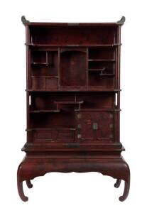 Japanese lacquered cabinet, early 20th Century. 183cm&nbsp;high, 100cm wide, 35cm deep