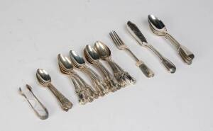 Assorted English & Scottish antique sterling silver flatware. 29 pieces. 950+ grams.