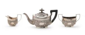 Tea Service, 3 piece sterling silver by Walker & Hall of Birmingham, circa 1899. Total 520+ grams