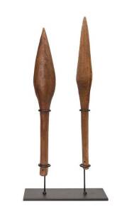 Two Aboriginal clubs, South East Australia, carved hardwood. Longest 51cm