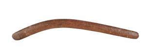 BOOMERANG: Central Deserts origin with remains of painted decoration. Early 19th Century. 82cm