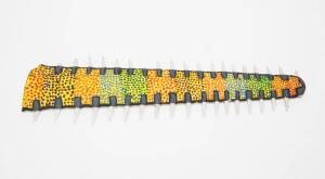 BUTCHER CHEREL JANANGOO (1920-2009): Dot painted swordfish bill. Length 50cm