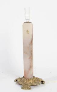 French marble table lamp with ornate ormolu base. 46cm