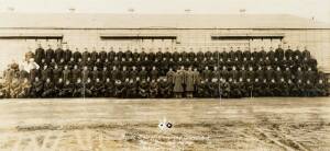Military group photograph "First Signal Company (Depot) .R.A. Fort Dix New Jersey, February 15th 1941". 47 x 22cm