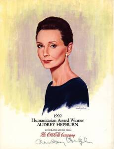 AUTOGRAPHS: Collection of 26 items with c90 signatures, noted Ella Fitzgerald, Audrey Hepburn, Dawn Fraser, Jack Brabham & Keith Miller. Also range of Olympics Club magazines & videos.