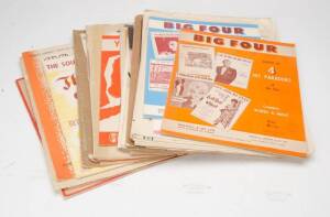 Sheet Music: Early 1900's to 1950's, mixed range, both instrumental (piano) and song, with classical music & lieder as well as various popular music incl. British and European traditional music. Some duplication, mixed condition, not counted by us, approx
