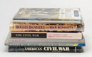 AMERICAN CIVIL WAR: A collection of mostly hard-cover books, including "The Civil War Through The Camera" by Elson, "The Civil War In Art A Visual Odyssey" by Jacobson and 9 others (34 items).