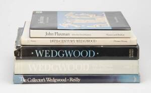 WEDGEWOOD: A collection of books including "Wedgewood the Portrait Medallions" by Reilly & Savage [1973, 1st ed.], "18th-Century Wedgewood - A Guide for Collectors & Connoisseurs" by Buten, "Wedgewood" by Mankowitz, "The Wedgewood Circle" by Wedgewood & W