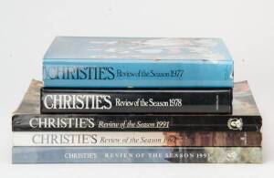 CHRISTIES: 1977-2002: A collection of auction catalogues & annual reviews including the 1977, 1978, 1981, 1990, 1991 & 1992 Reviews of the Season and important catalogues including Messer (Dec.1991), Old Masters (Dec.1993 & July 1998), Houghton (Dec.1994)
