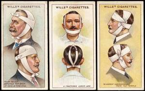 WILLS: 1913 "First Aid" (with album clause) complete set (50), VF.