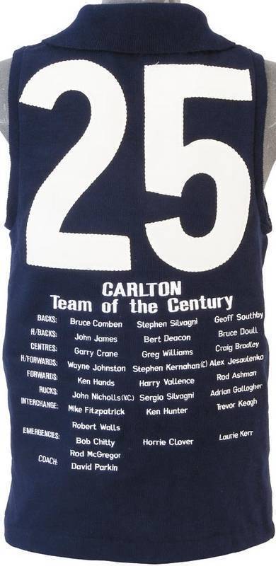 CARLTON JUMPER, navy blue wool, with "CFC" logo on front