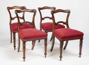 A set of 4 William IV rosewood dining chairs.&nbsp;