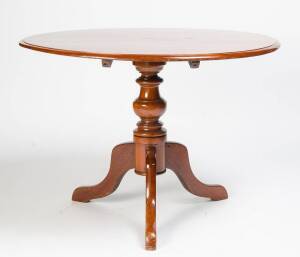 An Australian cedar tilt top supper table.&nbsp;75cm high, 107cm diameter&nbsp;